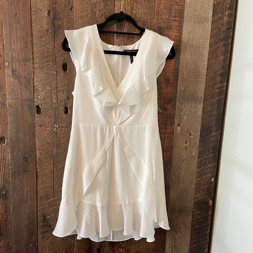 BCBG Maxazria White Tyrah Dress Size 10